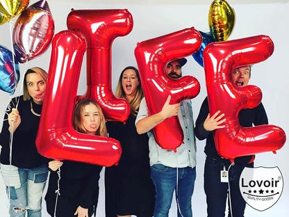 Lovoir 40 Inch Large Red Letter S Balloons Big Size Jumbo Mylar Foil Helium - Image 6