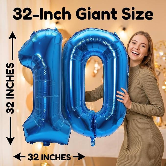 YPSelected 32 Inch Large Foil Helium Number Balloon Birthday Wedding Party 0-9 - Image 4