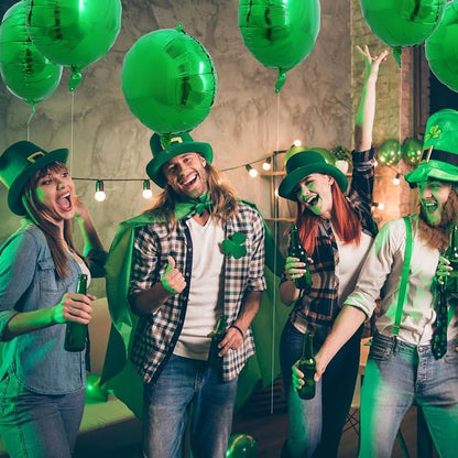 TONIFUL 30Pcs 18 Inch Round Balloons Large Green Round Shape Foil Balloons Big - Image 5
