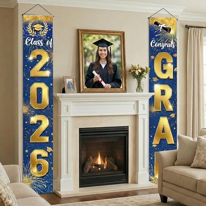 2026 Graduation Decorations Door Porch Banner, Graduation Party Decorations - Image 3