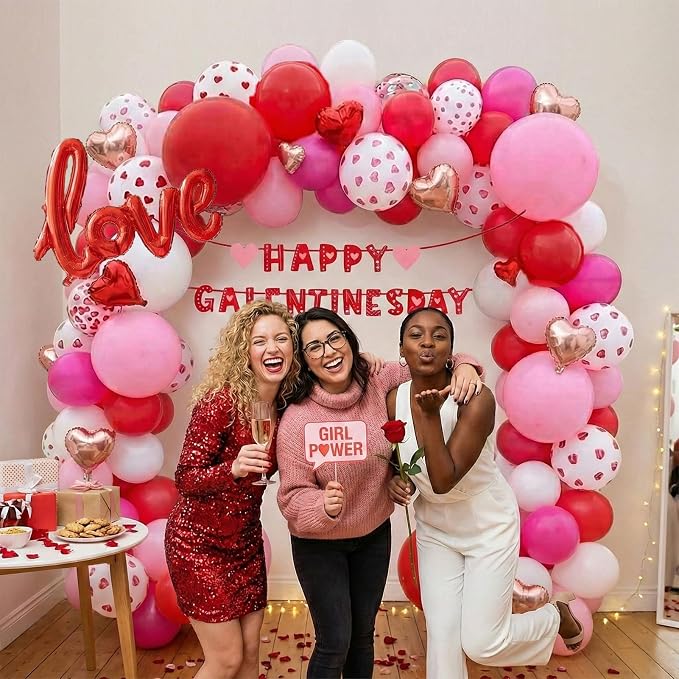 Valentines Day balloon garland arch kit - Image 3