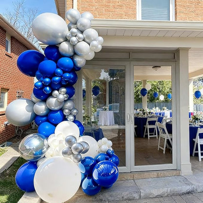 103pcs Blue White Silver Balloon Garland Kit - Image 5