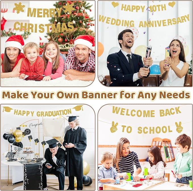 133PCS DIY Banner Kit with Letters Symbols, Make Your Own Banner, Personalized - Image 5