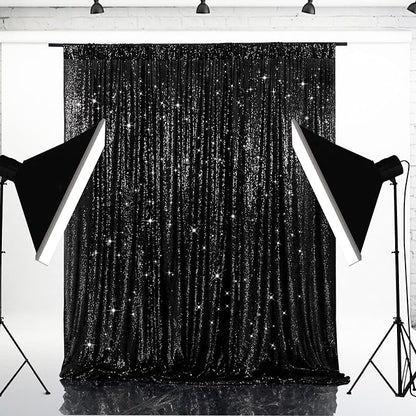 Eternal Beauty Black 3mm Sequin Backdrop 10x10 Ft - Image 3
