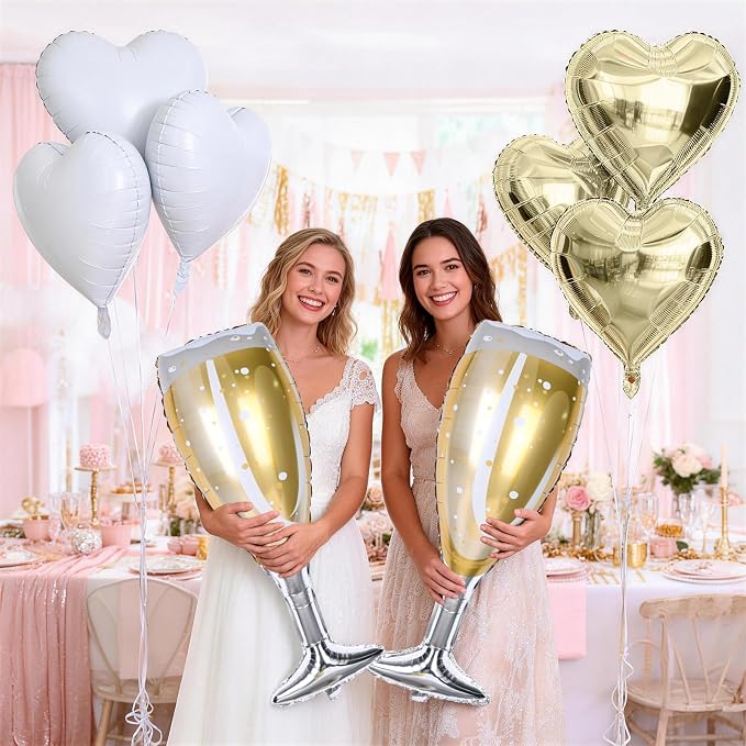 Champagne Balloons, Engagement Party Balloons - Image 8