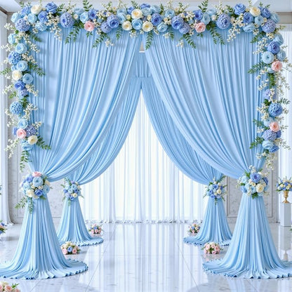 10x12 Baby Blue Backdrop Curtains - Image 9