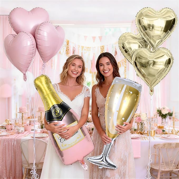 Champagne Balloons, Bachelorette Party Balloons - Image 8