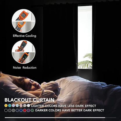 Deconovo Blackout Back Tab Curtains - Image 5