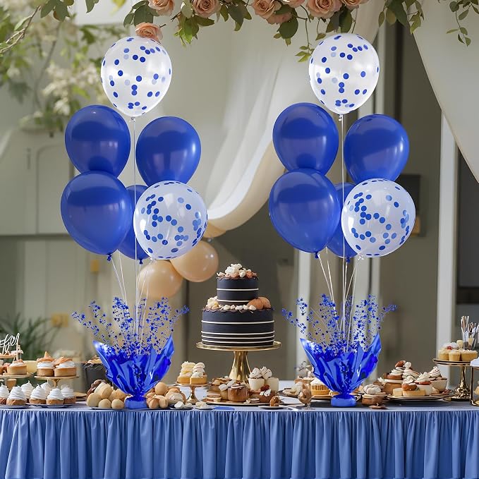 Royal Blue Balloon Table Centerpiece Kit, 4 Set Blue Balloon Stands - Image 6