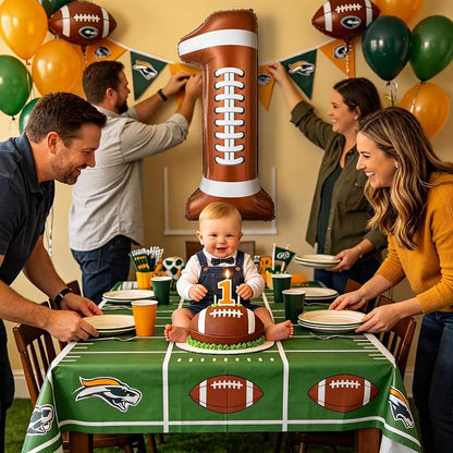 Blueweenly Football 1st Birthday Balloon 40 Inches Number 1 Balloon Giant - Image 5