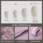 Bella Coterie Luxury Silk Pillowcase for Hair and Skin | 30 Momme | 100% Pure 6A Mulberry Silk | Super Soft | Perfectly Plush [King, Lilac]