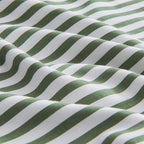 JELLYMONI 100% Natural Cotton Striped Standard Pillowcases Set, 4 Pack White and Grey and Green Stripes Pillow Covers with Envelope Closure(Pillows are not Included)