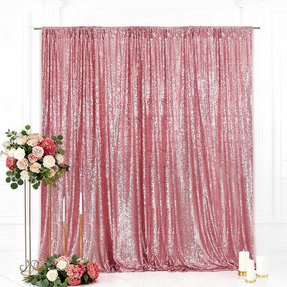 Eternal Beauty Fuchsia Pink 3mm Sequin Backdrop 5x7 Ft by EternalBeauty