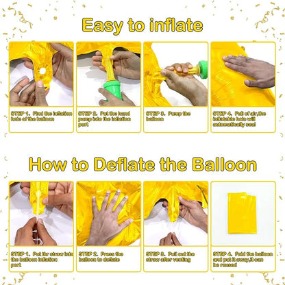 Gold Number Balloons Birthday Balloons - Image 4