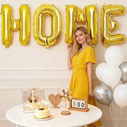 Gold HOME Balloons 40 Inch, Large HOME Letter Banner - Image 6
