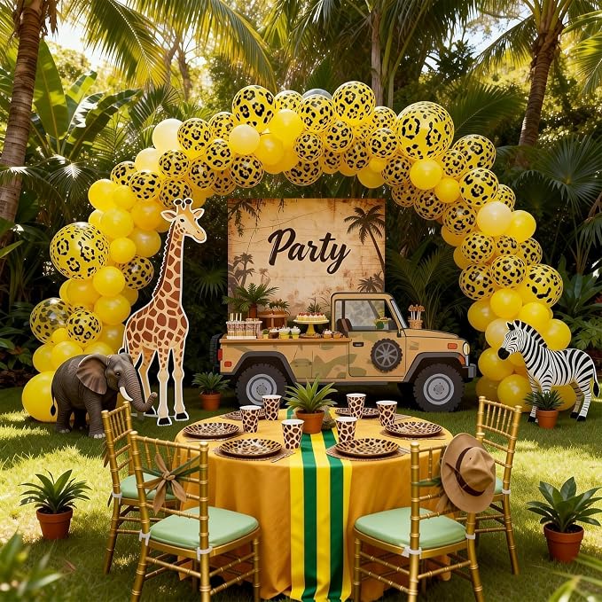 Gold Cheetah Print Balloons, 12 Inch Safari Animal Leopard Print Latex Helium - Image 7