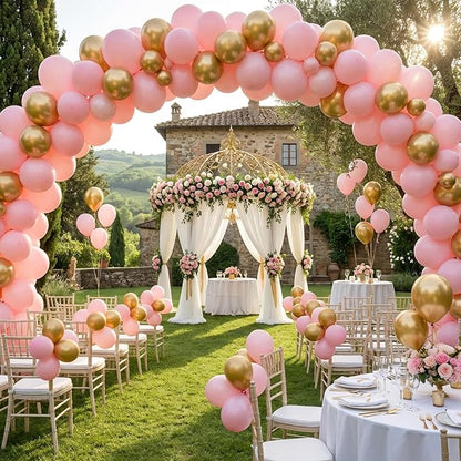 RUBFAC Pink Balloons 65pcs, 12 Inch Baby Light Pink Party Balloon - Image 7