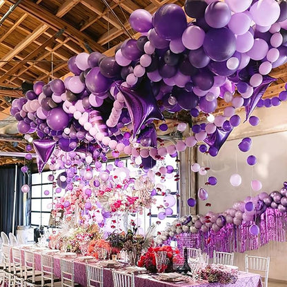 PartyWoo Purple Balloons 100pcs Latex Helium Balloons 5 Inch | Birthday Baby - Image 8