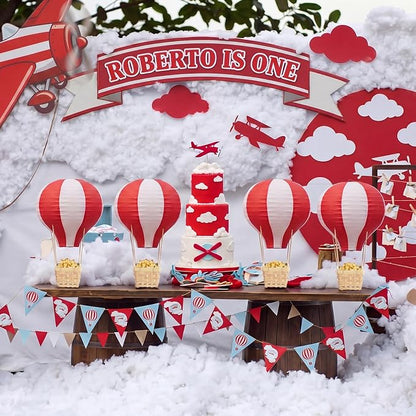 Meooeck 8 Sets Hot Air Balloon Tables Centerpieces, 11.8'' Paper Lantern Party - Image 7