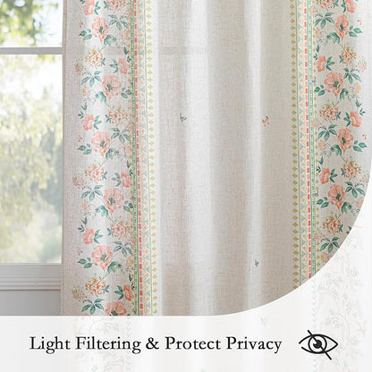 MYSKY HOME Boho Floral Curtains - Image 3