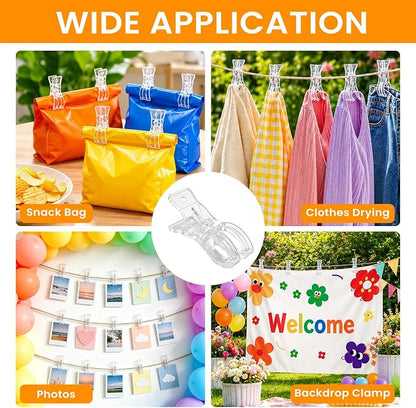 Balloon Arch Clips, with 100 Long Balloons, 3.5 Inch Clear | Plastic Spring - Image 8
