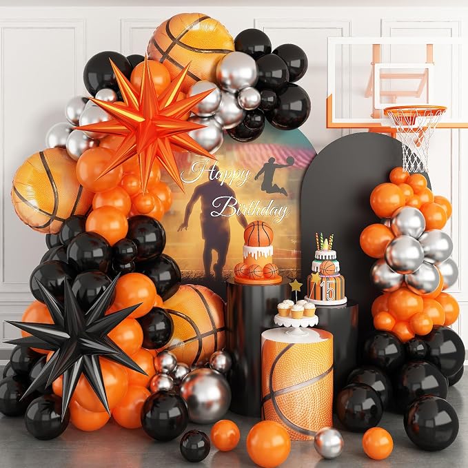 Basketball Balloon Arch Kit, Sports Balloon Kit by Paeyeq