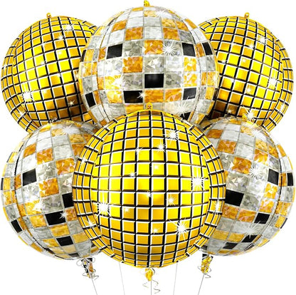 6pcs 22 Inch Multicolor Disco Ball Balloons by Paready