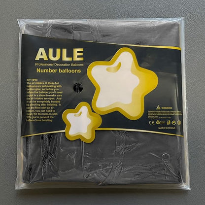 AULE 40 Inch Black Number Balloon 24 Foil 0-9 Birthday Big Numbers | Birthday - Image 6