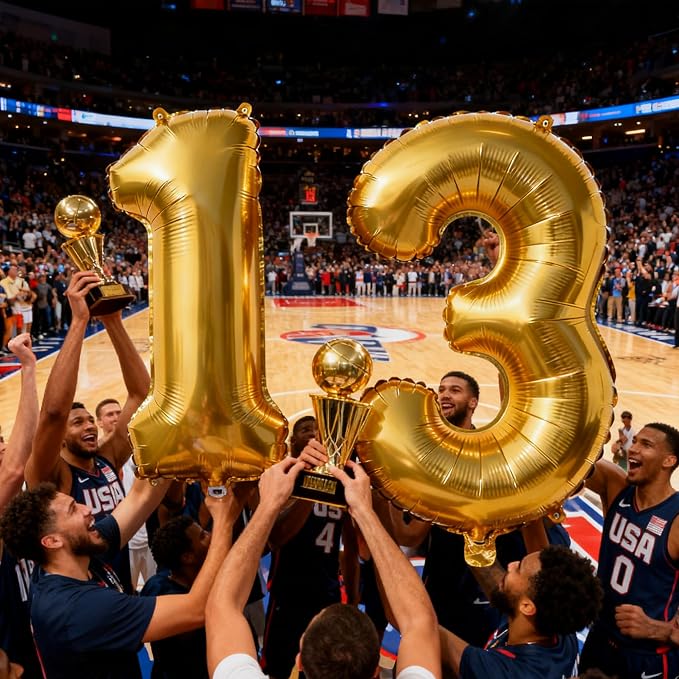Gold Number 13 Balloons 40 Inch Giant Number Gold 13 Foil Mylar Balloons - Image 6