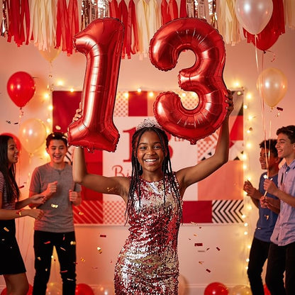 Number 13 Balloon Foil Mylar Balloons - Image 2