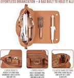 BAREFOOT CARIBOU Hair Tools Travel Bag and Heat Resistant Mat for Flat Irons, Straighteners, Curling Iron, and Haircare Accessories, 2-in-1 design, with Interior Pockets, Portable Organizer