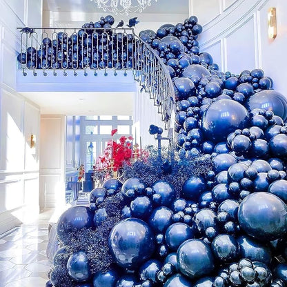 PartyWoo Metallic Blue Balloons 50pcs Chrome Blue Color 5 Inch | Balloons - Image 8