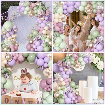 Ouddy Party Dusty Green Purple Pink Arch Garland Kit 18 12 10 5 Inch | - Image 7