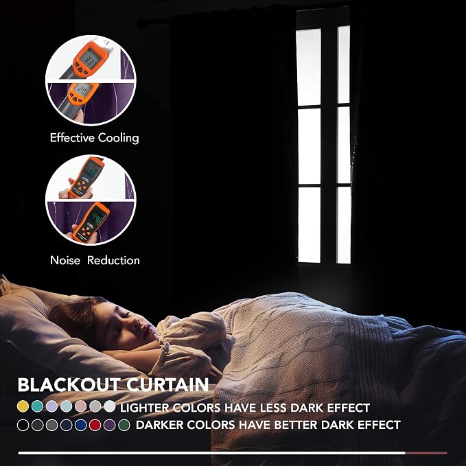 Deconovo Blackout Back Tab Curtains - Image 3