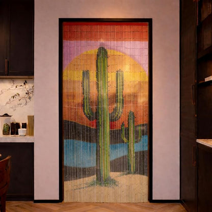 Cactus Beaded Bamboo Curtain for Doorways 35.4" x 78.7" | 90-strand bead curtain - Image 7