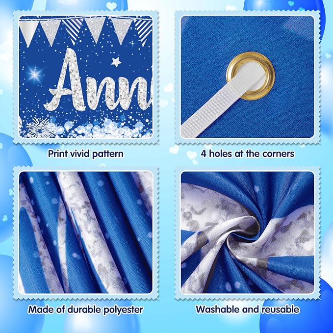 Blue Happy Anniversary Decorations - Image 2