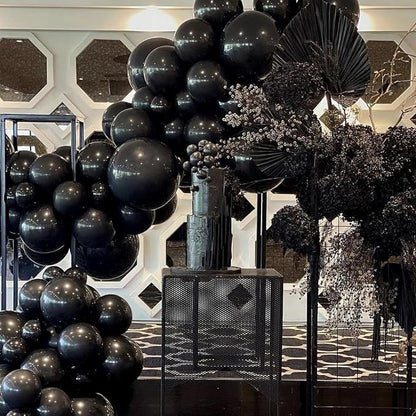 PartyWoo Black Balloons 100pcs Matte Black Latex Helium Balloons 5 Inch | - Image 5