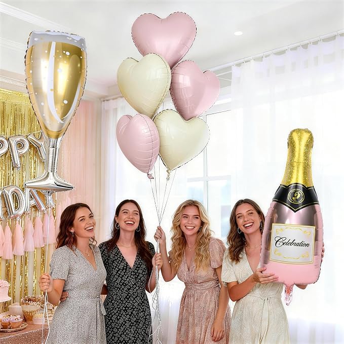 Champagne Balloons, Bachelorette Party Balloons - Image 4