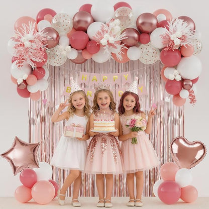 Dusty Pink Happy Birthday Party Decorations - Image 5