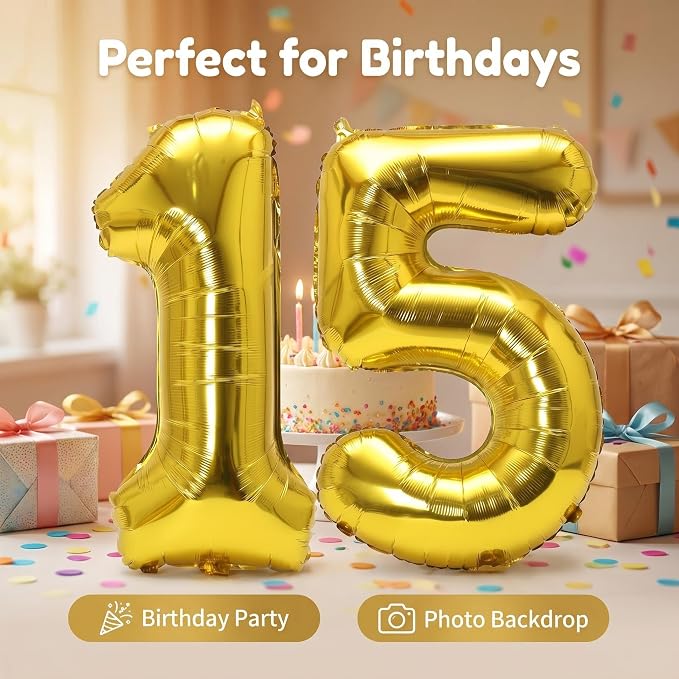 YPSelected 32 Inch Large Foil Helium Number Balloon Birthday Wedding Party 0-9 - Image 3