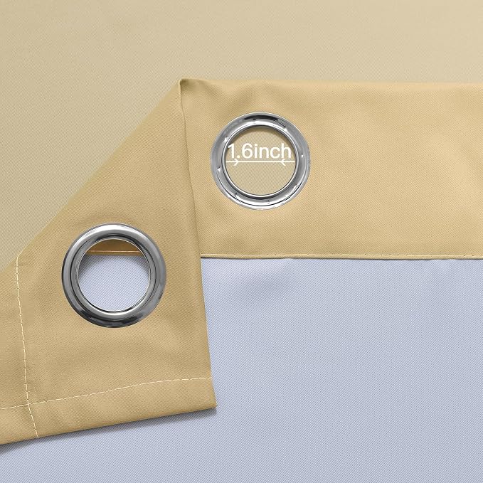 Yakamok Ombre Curtains Beige and Greyish White - Image 5