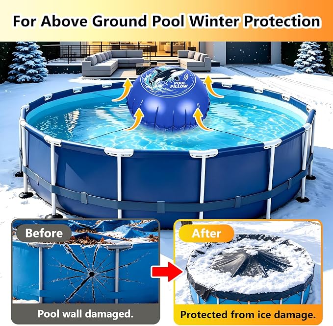 6x6FT Winter Pool Pillows for Above Ground Pools Closing Reusable | Winterizing - Image 4