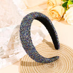 Fashion Wide Headband for Women Colorful Jeweled Glitter Headband Comfortable High Elastic Head Band Hairband Hair Hoop Hair Accessories for Womens