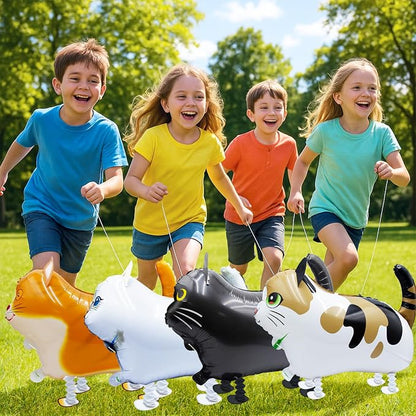 8-Pack Walking Cat Balloons – Cute Foil Kitty Balloons - Image 6