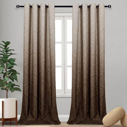 DWCN Extra Long Ombre Blackout Curtains by DWCN