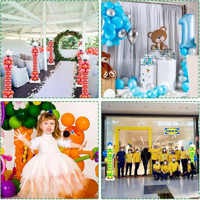 Sratte 6 Sets Balloon Column Stand Kit, 6.6 ft Adjustable Balloon Tower Pillar - Image 5