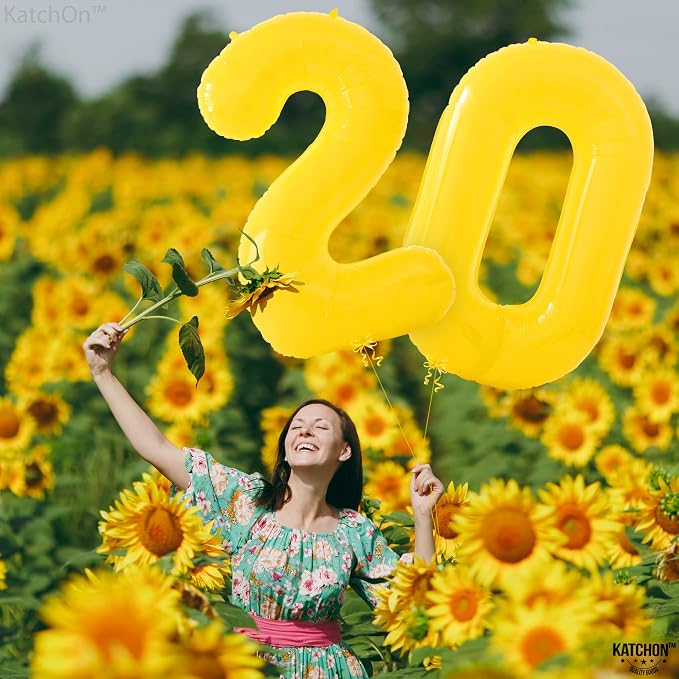 KatchOn Yellow 0 Balloon Number 40 Inch | yellow Number Balloons, Zero Balloon - Image 3