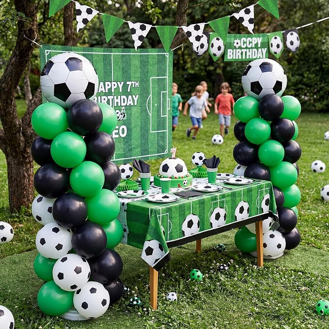 Yalikop 2 Sets Soccer Party Balloon Column Stand Kit - Image 7