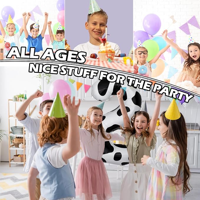 40 Inch Cow Print Number 2 Balloons, Birthday Party Aluminum Foil Balloon - Image 7