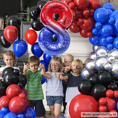 40 Inch Spider Number 8 Foil Balloons - Image 7